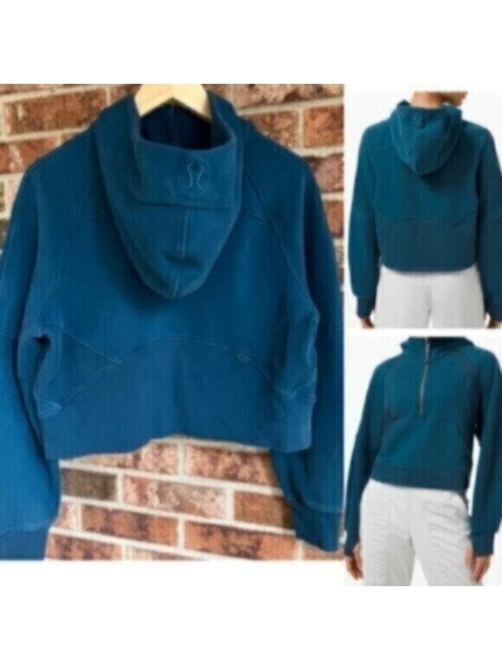 Lululemon ^ Scuba Oversized Half -Zip Hoodie 2021 XS/S EUC Blue Boreali